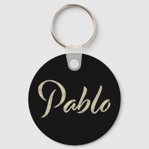 Pablo whitegold Button-Schlüsselger Schlüsselanhänger