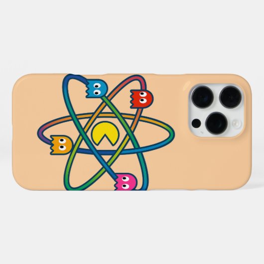 Pac-Atomic Universe – Retro Gaming Art Sticker iPhone Hülle (Rückseite (Horizontal))