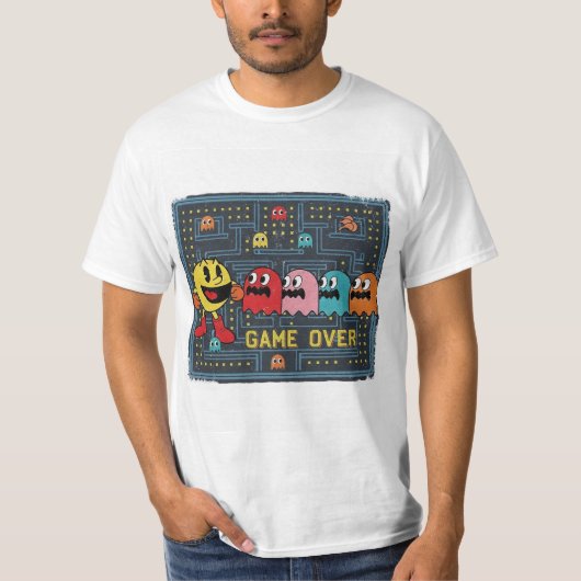 Pac-Man Game Over T-Shirt – Retro Arcade Gaming Te (Vorderseite)