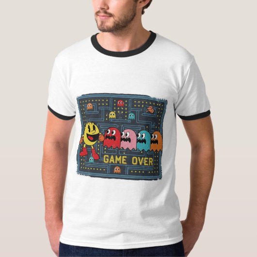 Pac-Man Game Over T-Shirt – Retro Arcade Gaming Te (Vorderseite)