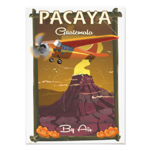 Pacaya Vulkan Guatemala Reiseplakat Fotodruck