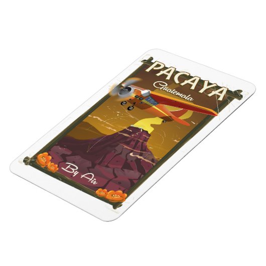 Pacaya Vulkan Guatemala Reiseplakat Magnet (Linke Seite)