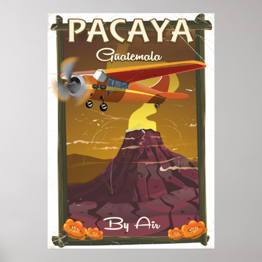 Pacaya Vulkan Guatemala Reiseplakat Poster (Vorne)