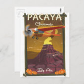 Pacaya Vulkan Guatemala Reiseplakat Postkarte (Vorne/Hinten)