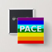 Pace(Peace) Flag Italienisch Button (Vorne & Hinten)