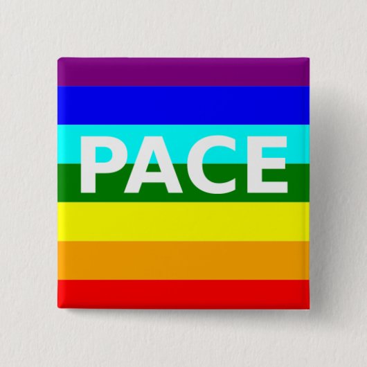 Pace(Peace) Flag Italienisch Button (Vorderseite)