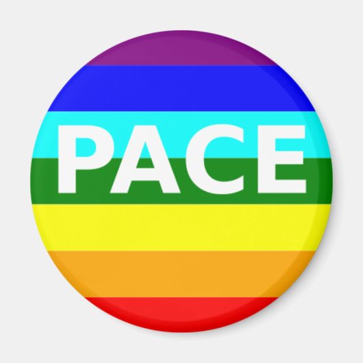 Pace(Peace) Flag Italienisch Magnet (Vorne)