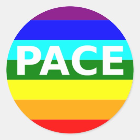Pace(Peace) Flag Italienisch Runder Aufkleber (Vorderseite)