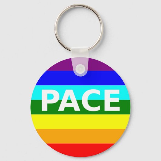 Pace(Peace) Flag Italienisch Schlüsselanhänger (Vorderseite)