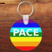 Pace(Peace) Flag Italienisch Schlüsselanhänger (Vorderseite)