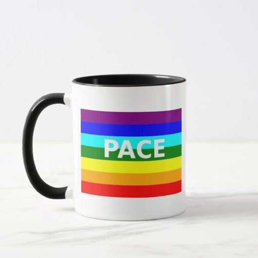 Pace(Peace) Flag Italienisch Tasse (Links)