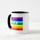 Pace(Peace) Flag Italienisch Tasse (Vorderseite Links)