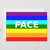 Pace(Peace) Flag Italienische Einladung (Vorderseite)