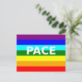 Pace(Peace) Flag Italienische Postkarte (Stehend Vorderseite)