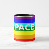 Pace(Peace) Flag Italienische Tasse (Zentrum)