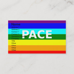 Pace(Peace) Flag Italienische Visitenkarte