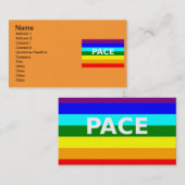 Pace(Peace) Flag Italienische Visitenkarte (Vorne/Hinten)
