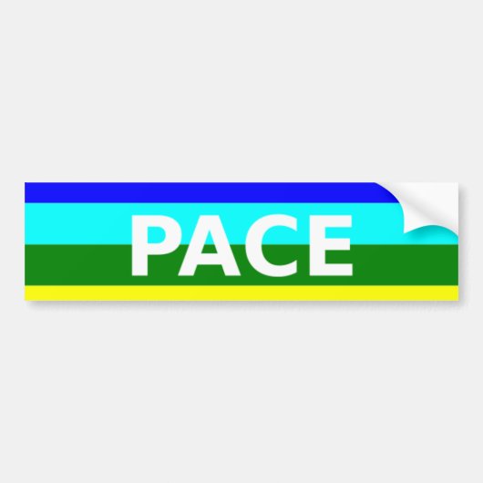 Pace(Peace) Flag Italienischer Autoaufkleber (Vorne)