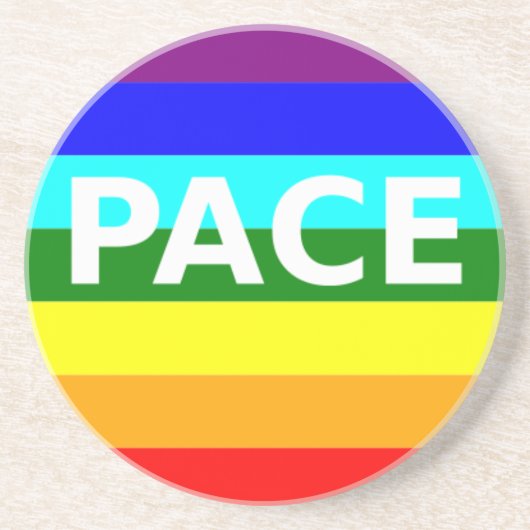 Pace(Peace) Flag Italienischer Untersetzer (Vorne)