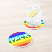 Pace(Peace) Flag Italienischer Untersetzer (Seite)
