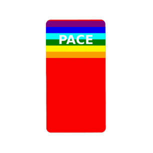 Pace(Peace) Flag - Italienisches Adressetikett
