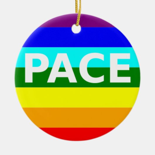 Pace(Peace) Flag Italienisches Ornament (Vorne)