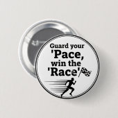 Pace Race Wisdom Button: Win Life's Game Button (Vorne & Hinten)