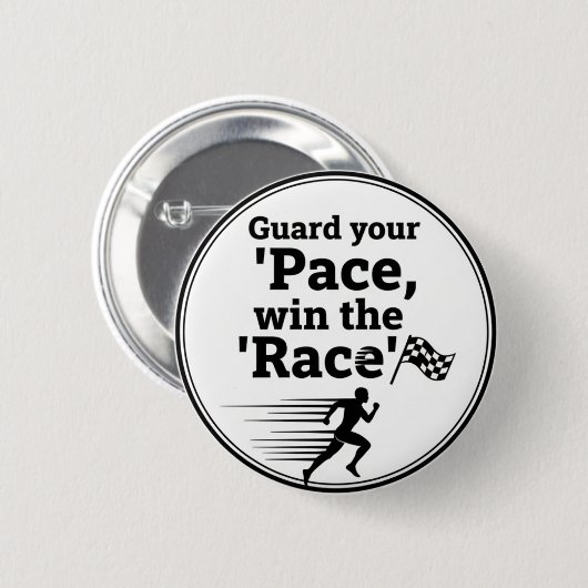 Pace Race Wisdom Button: Win Life's Game Button (Vorne & Hinten)
