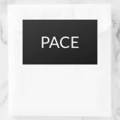 Pace Schwarz-weiß Italienischer Frieden einfach mi Rechteckiger Aufkleber (Tasche)