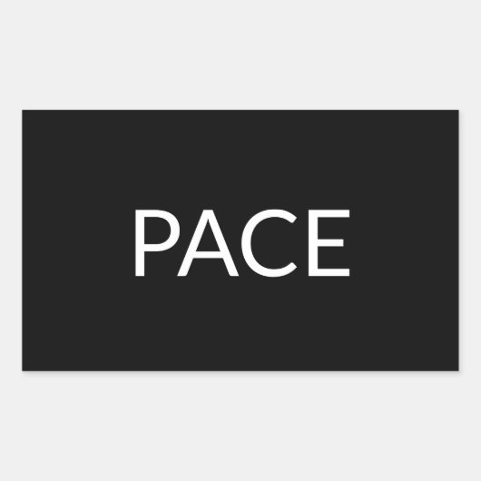 Pace Schwarz-weiß Italienischer Frieden einfach mi Rechteckiger Aufkleber (Vorderseite)