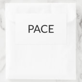 Pace White Black Italienischer Frieden einfach min Rechteckiger Aufkleber (Tasche)