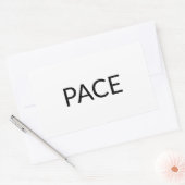 Pace White Black Italienischer Frieden einfach min Rechteckiger Aufkleber (Umschlag)
