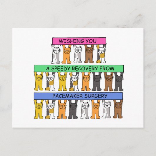 Pacemaker-Operation wird bald gut Postkarte (Vorderseite)