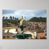 Pachacuti Statue in Cusco, Peru Poster (Vorne)