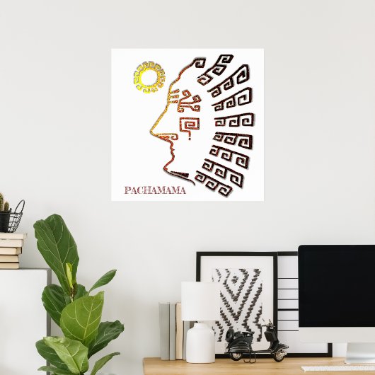 Pachamama Machu_Picchu Silhouette Poster (Heimbüro)
