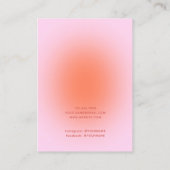 Pachelrosa Aura Moderne Ohrringe Display-Karte Visitenkarte (Rückseite)