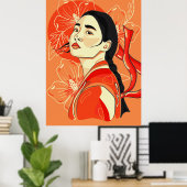 Pachinko. Portrait der koreanischen Frau. Freiheit Poster (Heimbüro)