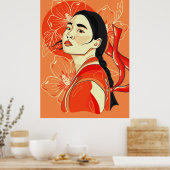 Pachinko. Portrait der koreanischen Frau. Freiheit Poster (Küche)