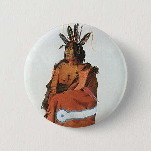 Pachtuwa-Chta, Arikara Warrior Portrait von Bodmer Button (Vorderseite)