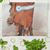 Pachtuwa-Chta, Arikara Warrior Portrait von Bodmer Geschirrtuch (Gefaltet)