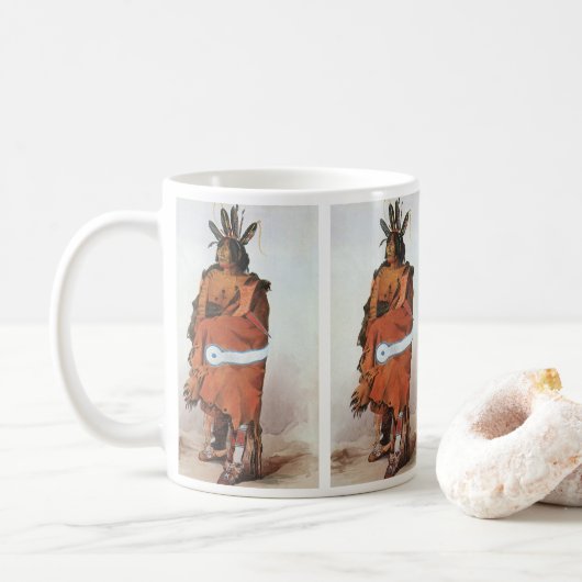 Pachtuwa-Chta, Arikara Warrior Portrait von Bodmer Kaffeetasse (Mit Donut)