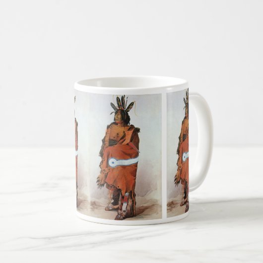 Pachtuwa-Chta, Arikara Warrior Portrait von Bodmer Kaffeetasse (VorderseiteRechts)
