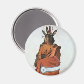 Pachtuwa-Chta, Arikara Warrior Portrait von Bodmer Magnet (Vorderseite/Rückseite)