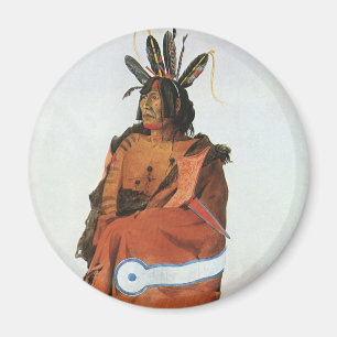 Pachtuwa-Chta, Arikara Warrior Portrait von Bodmer Magnet