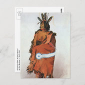 Pachtuwa-Chta, Arikara Warrior Portrait von Bodmer Postkarte (Vorne/Hinten)