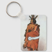 Pachtuwa-Chta, Arikara Warrior Portrait von Bodmer Schlüsselanhänger (Vorderseite)