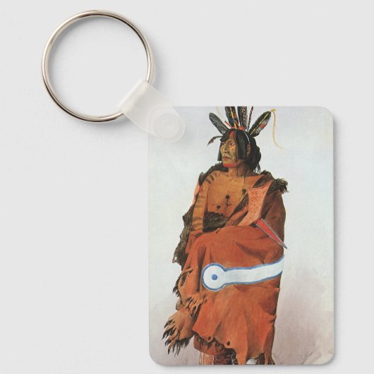Pachtuwa-Chta, Arikara Warrior Portrait von Bodmer Schlüsselanhänger (Vorderseite)