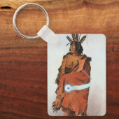 Pachtuwa-Chta, Arikara Warrior Portrait von Bodmer Schlüsselanhänger (Vorderseite)