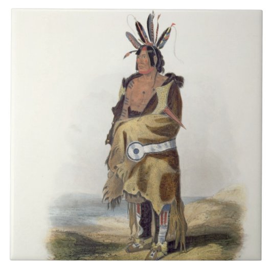 Pachtuwa-Chta, ein Arrikkara Krieger, überziehen Fliese (Vorderseite)