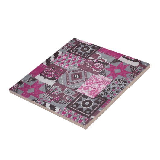 Pachwork Quilt Keramik Tile Fliese (Seite)